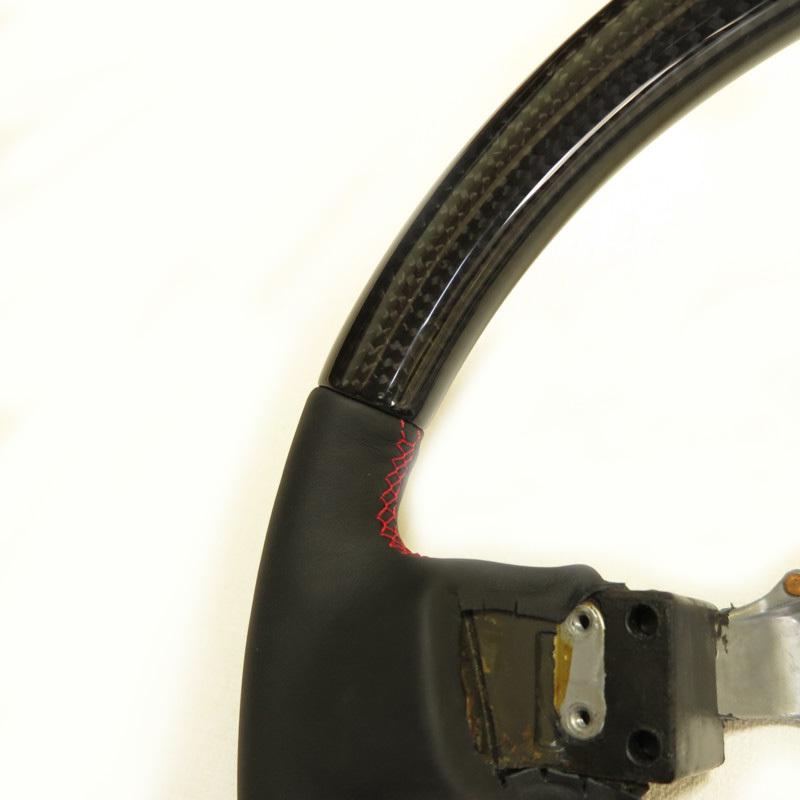 S15シルビア用 コンビハンドル コンビステアリング 黒革Xブラック