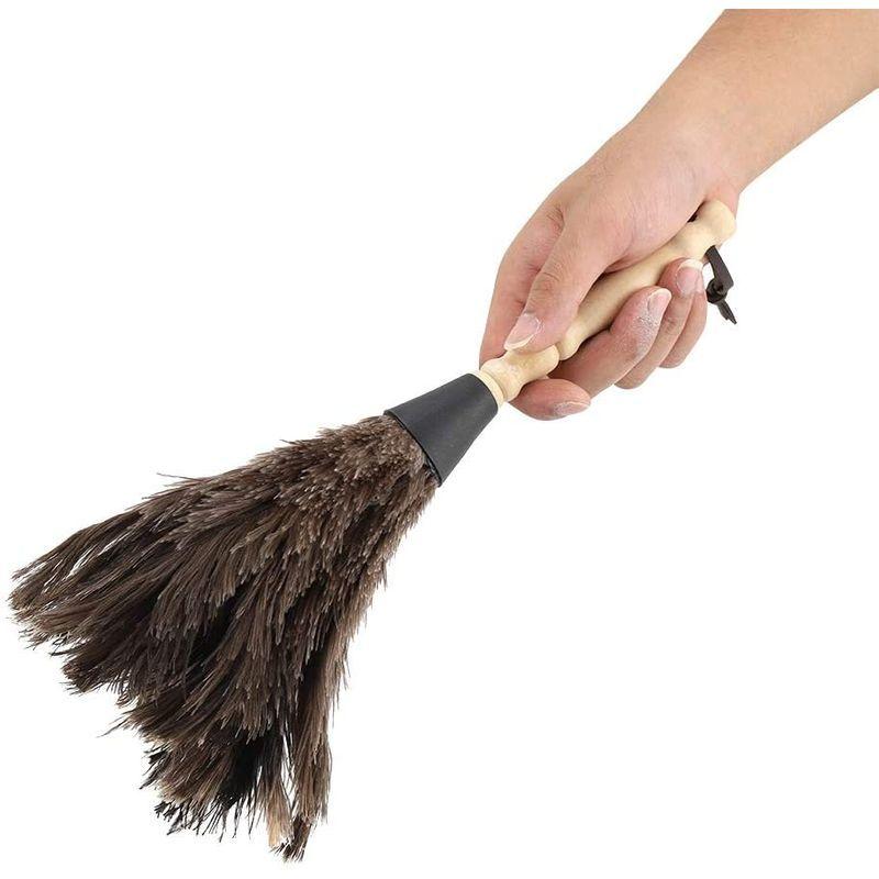 Meow Market 50cm はねほうき ほこり取り オーストリッチ ダチョウ 天然羽毛 羽はたき 羽根はたき 花粉対策 車 高級 無料発送 高級
