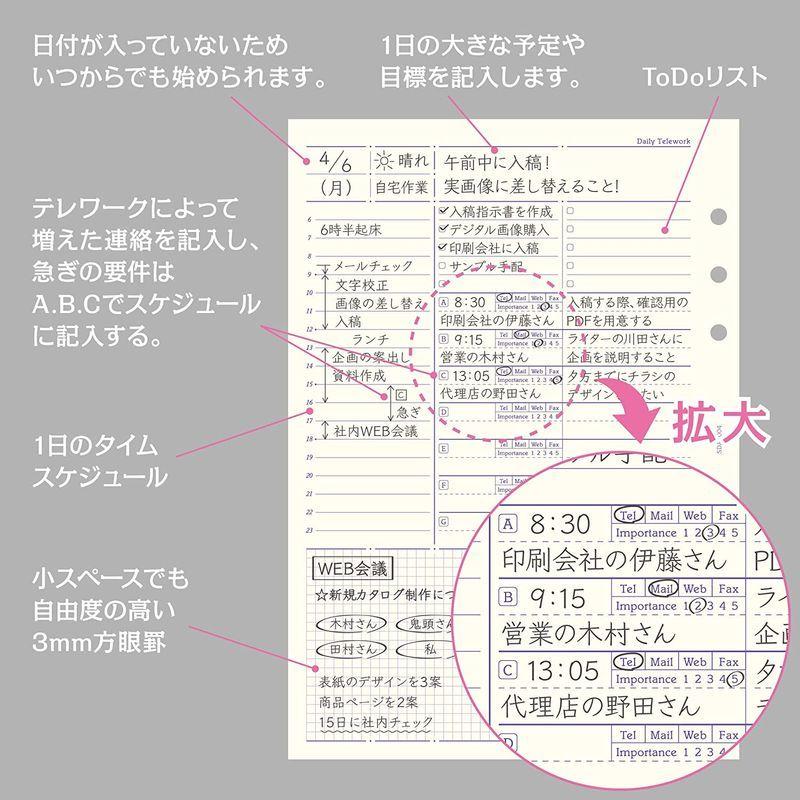 品数豊富 リフィル システム手帳 ラブリーフ A5 Sda5004 6穴 55枚 見開き2日 日付なし テレワーク デイリー システム手帳用リフィル Www Ellepiserramenti It