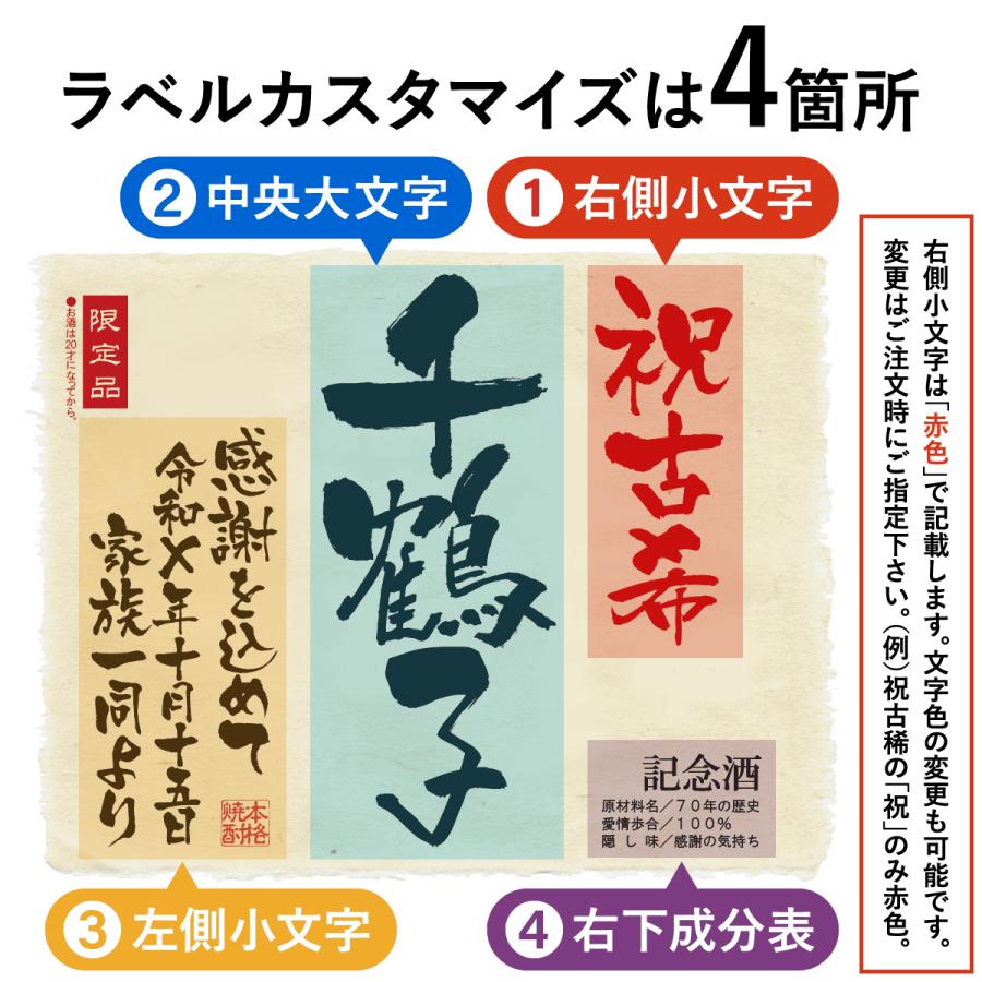 古希のお祝い 男性 女性 上司 名前入り ギフト 贈り物 生まれた日の新聞付き 紫色 焼酎 720ml 華乃桔梗 |  | 05