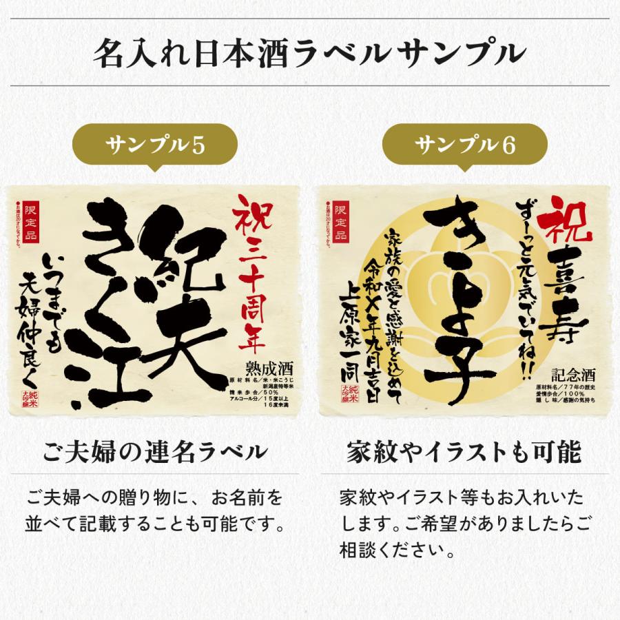 喜寿のお祝い プレゼント男性 女性 上司 ギフト 日本酒 名前入り 77年