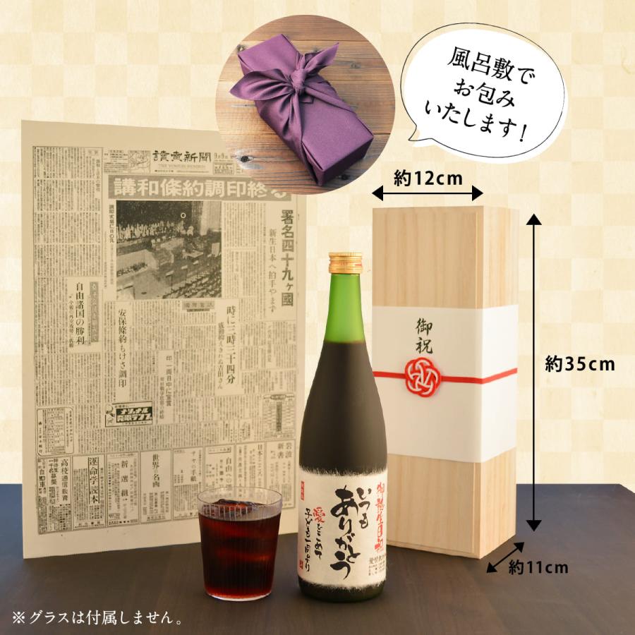 卒寿祝い 誕生日 プレゼント 結婚記念日 お祝い 健康 長寿祝い 名入れ 90年前の新聞付き 贈り物 ギフト ノンアルコール ポリフェノール 紫蘇ジュース 720ｍl_1