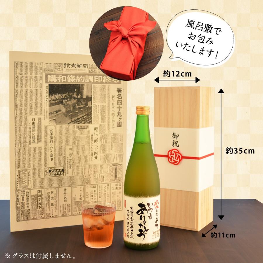 誕生日 プレゼント 結婚 記念日 長寿のお祝い 健康 名入れ メモリアル新聞付き 贈り物 ギフト ノンアルコール 紫蘇ジュース 720ｍl