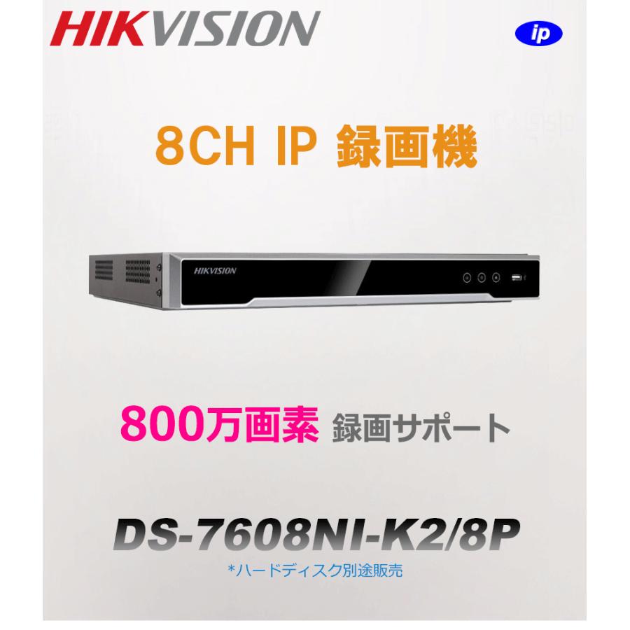HIKVISION] [IP-NVR 8CH] FULL-HD IP NVR 8CH ネットワーク 録画機