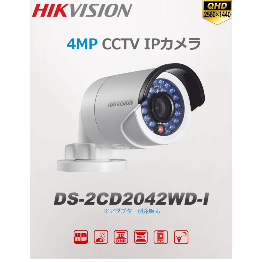 公式オンラインストア [HIKVISION][IP-4M] 防犯カメラ 監視カメラ 屋外 屋内 QHD 2ch 4POE 4メガピクセル IP CCTV 4POE DS-2CD2042WD-I DS-2CD2142FWD-I DS-7604NI-K1/4P