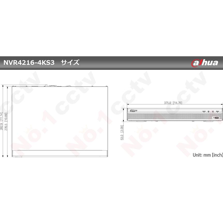 [DAHUA] [IP-NVR 16CH] 知能型 IP NVR 16CH ネットワーク AI録画機 12メガ録画 20TB HDD 2個装着可能 Smart H.265 人車認識 AI検索 NVR4216-4KS3_4