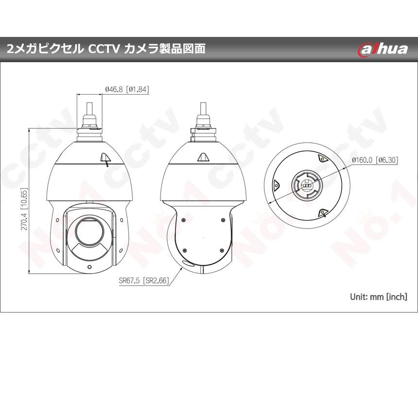 DAHUA] [IP-2M] 防犯カメラ 200万画素 夜間カラー PTZ 知能型AI IP