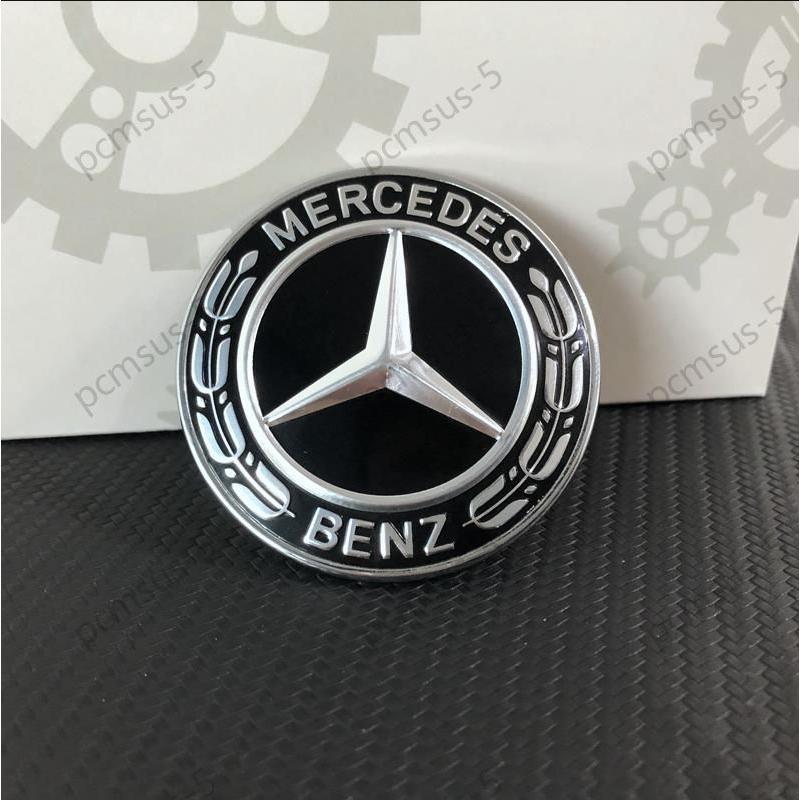 ベンツ Mercedes-BenZ エンブレム 56mm ボンネット フロント フラットバッジ シルバー/ブルー｜no1soko003｜02