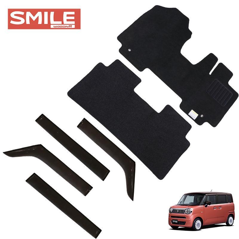 ワゴンRスマイル SMILE MX81S MX91S 専用 黒フロアマット