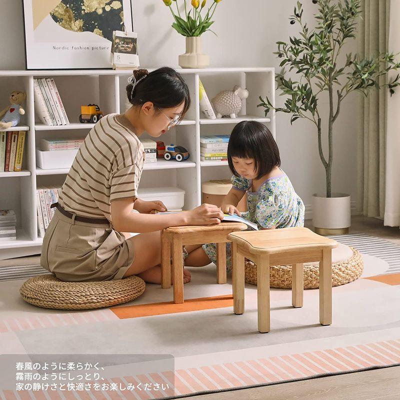 Aibiju 木製 スツール 踏み台 ミニテーブル 小さい ウッドスツール 腰掛け 天然木 無垢木材 花台ミニスツール 低い椅子 足置き