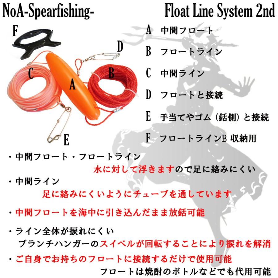 NoA フロートラインシステム 魚突き 銛 素潜り 銛突き モリ突き 手銛