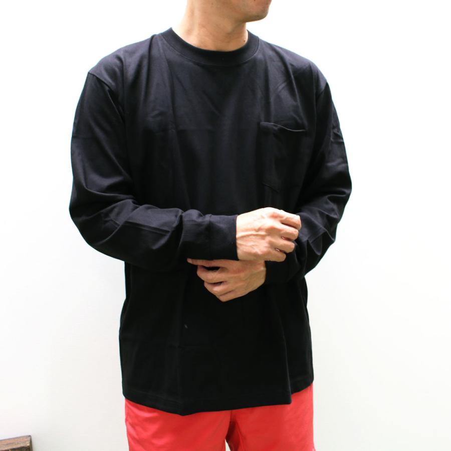 ヘインズ Hanes 新作 BEEFY LONG SLEEVE POCKET T-SHIRT（XS S M L XL）1点のみメール便可 ビーフィー Tシャツ ロンT 無地 白｜noadept｜03