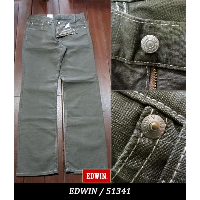 EDWIN（エドウィン） サマーパンツ 麻混 ストレート セカンドクラス