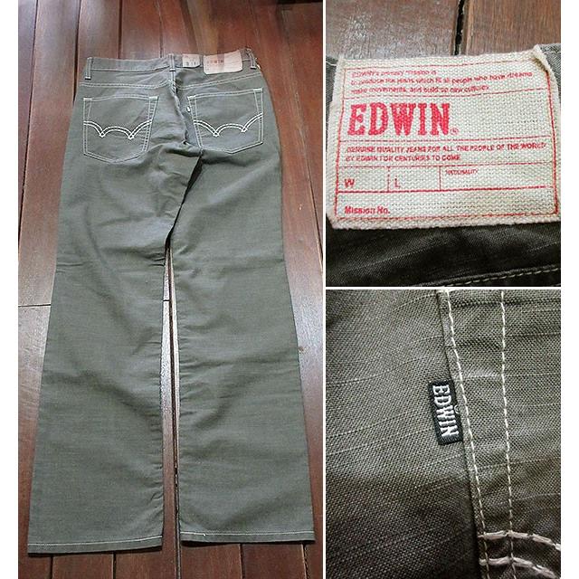 EDWIN エドウィン サマーパンツ 麻混 ストレート セカンドクラス
