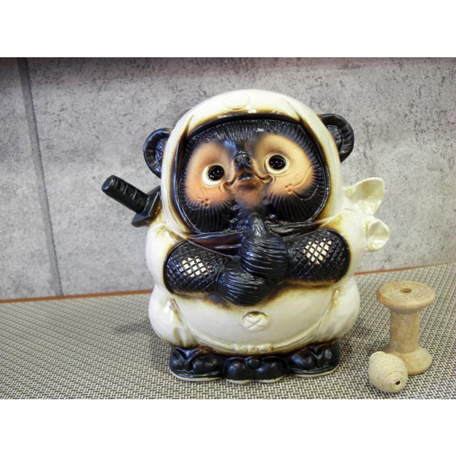 信楽焼 忍者たぬき 白 SALE 値下げ 縁起物 運気が上がる たぬき