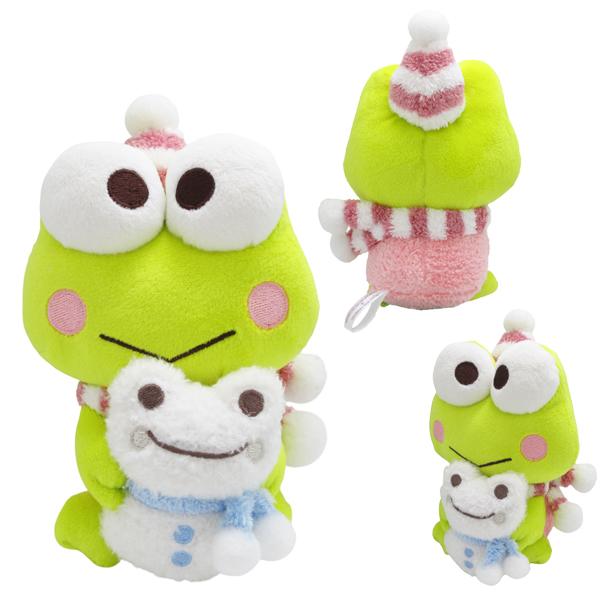 204301-18 けろけろけろっぴ×かえるのピクルス 雪だるま ぬいぐるみ S
