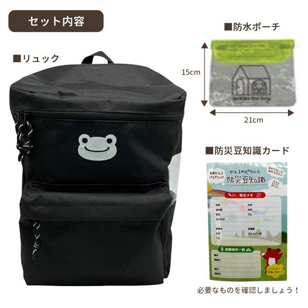 204561-24 かえるのピクルス 無事かえる スクエアリュック BK ブラック 