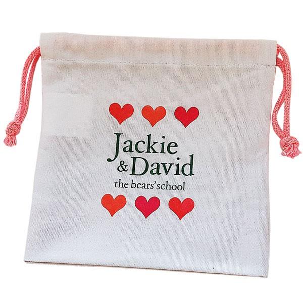ネコポス便発送可】スクエア くまのがっこう ミニ巾着 Jackie and