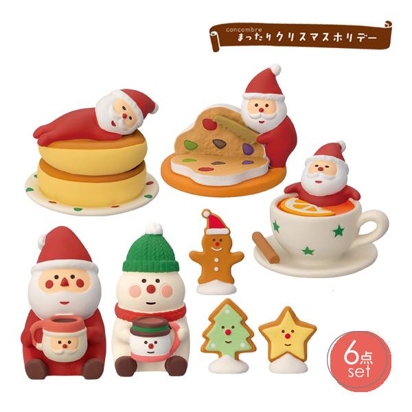 デコレ コンコンブル クリスマス カフェ ミニチュア 置物 セット DECOLE（デコレ） cr-table-set「クリスマステーブル6点セット