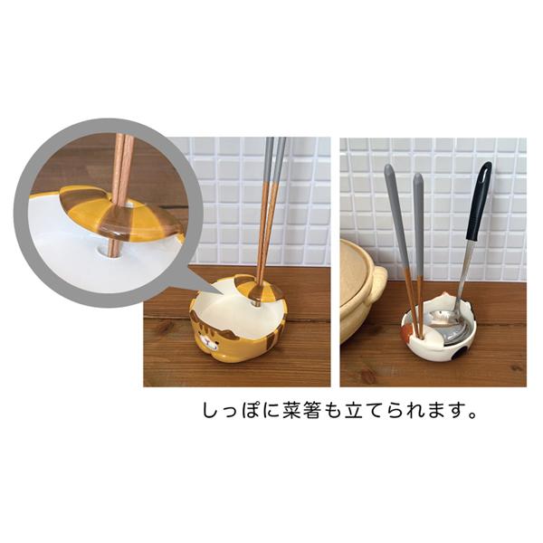 DECOLE（デコレ） MG-16091-92 猫のお玉ホルダー 陶製 キッチン 食器