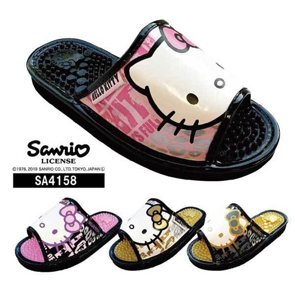 サンリオ ハローキティ Sa4158 健康サンダル ロゴ ヒョウ柄 レディース 屋内シューズ 23 25cm Sanrio ファッション サンダル Characters 超特価sale開催 キャラクターズ