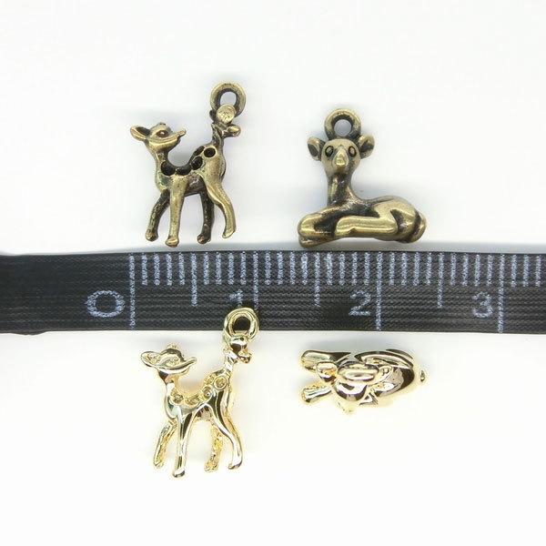 メール便可】【1個入り】アクセサリー製作に♪バンビのチャーム☆金古