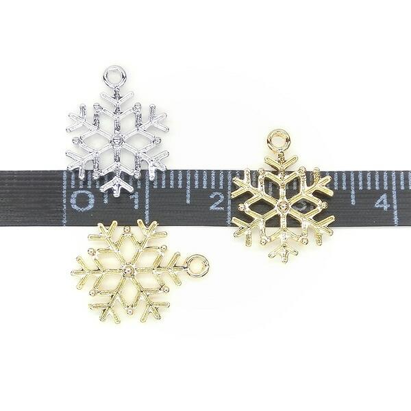 メール便可】【1個】雪の結晶チャーム パウダースノウ K16GPゴールド