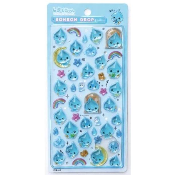 【国内正規品】新品未使用しずくちゃんボンボンドロップシール大　4枚セット サンスター文具 ボンボンドロップシール ミニ しずくちゃん : らいぶ