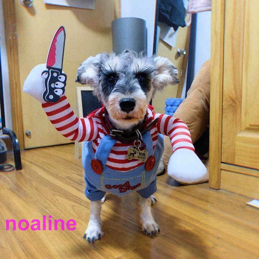 新作  ペット服 犬服   変装 チャッキー 秋 冬 犬 猫 小型犬 フレンチブルドッグ 仮装 変装 クリスマスプレゼント｜noaline｜04