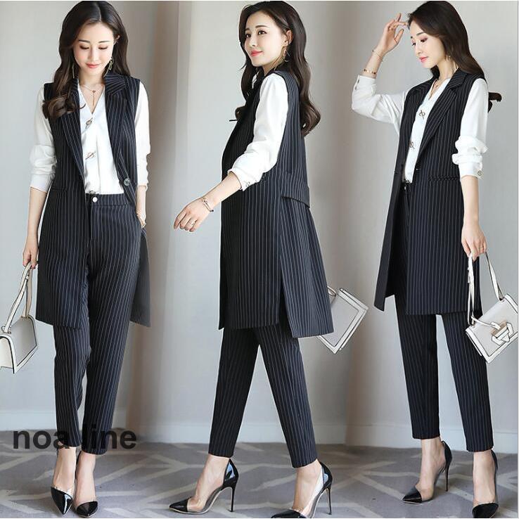 パンツスーツ レディース パンツ セットアップ ベスト ロングベスト ロング丈 ジレ パンツ テーパードパンツ qi230629