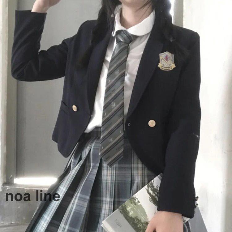 女子 スクールブレザー 制服 ジャケット 女子高生 女子 中学生 服 学生 中学 ジャケット 紺/ブラック グレー ベージュ ホワイト XS S M｜noaline｜05