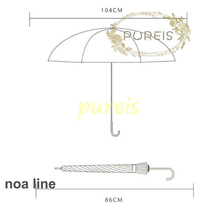 長傘 レディース ドット 長柄 遮光 遮熱カット 紫外線対策 長傘 日傘 雨傘 晴雨兼用 お洒落｜noaline｜02