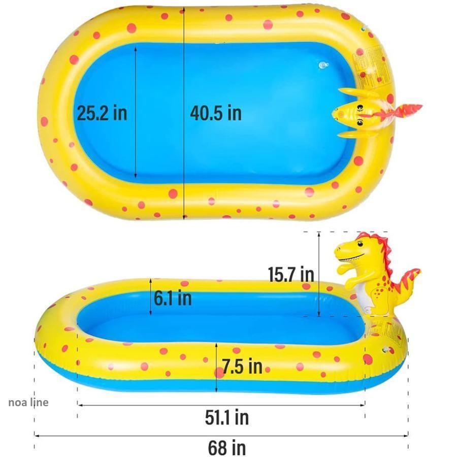 プール 家庭用 ビニールプール 大型プール 子ども 噴水 恐竜 キッズプール ファミリープール 家庭用プール 水遊び 夏休み 折りたたみ｜noaline｜06