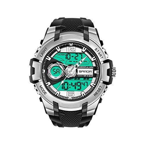 Zerotop腕時計 メンズ スポーツウォッチ キッズ デジタル腕時計 メンズスポーツ腕時計 多機能 大文字盤 デュアルタイム 見やすい ギフトボック 人気ブランド