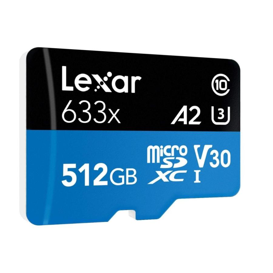 春セール Lexar 100MB/s 633x MicroSDXC 512GB with adapter UHS-1 U3 V30 A2(512GB)