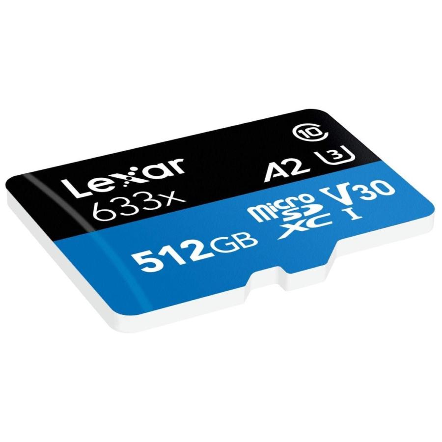 春セール Lexar 100MB/s 633x MicroSDXC 512GB with adapter UHS-1 U3 V30 A2(512GB)