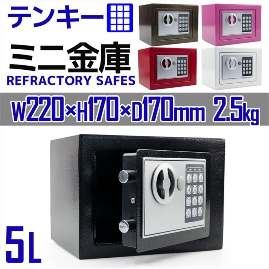 新作電子テンキー式 ミニ 金庫 家庭用 日本語説明書付 電子金庫 防犯