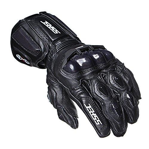 ALI-SP バイク グローブ 本革手袋 通気 防風 バイク用品 防水 7107 黒(M)
