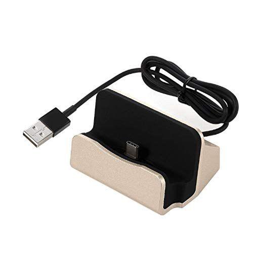 AXYO USB-C 充電スタンド 充電クレードル USB Type-Cポートのデバイスに対応 充電 データ同期 卓上ホルダー ゴールド