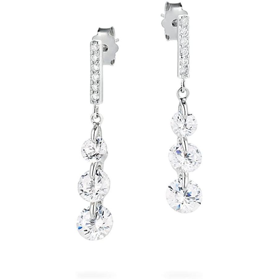 Gift from New York ピアス レディース プラチナ 加工 揺れるピアス 3連 ロングピアス シルバー925 金属アレルギー対 Gift from New York ピアス レディース プラチナ 加工 揺れるピアス 3連 ロングピアス シルバー925 金属アレルギー対