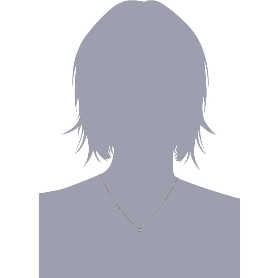 0.03ctハート枠K10PGダイヤモンドプチネックレス 03ctハート枠K10PGダイヤモンドプチネックレス