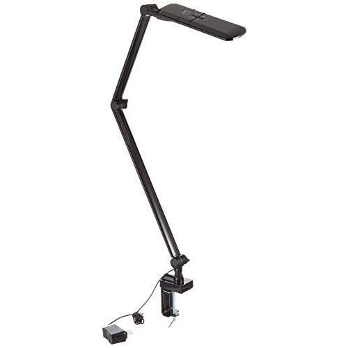 ツインバード デスクライト クランプ型LEDスタンド 調光・調色 タイマー付き LEH638B ブラック 20210904101342