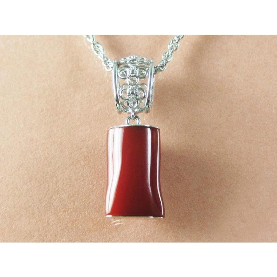★動作確認済み 血赤珊瑚 ペンダント 13mm 高知産 サンゴ プチダイヤモンド付 18金ホワイトゴールド ネックレス 無染色さんご 63cm メッキチェー 【YW1604973717】(57595円)