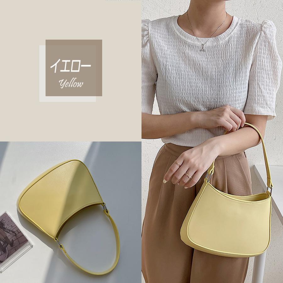 ショルダーバッグ レディース 合皮 ハーフムーン 半月型ショルダー