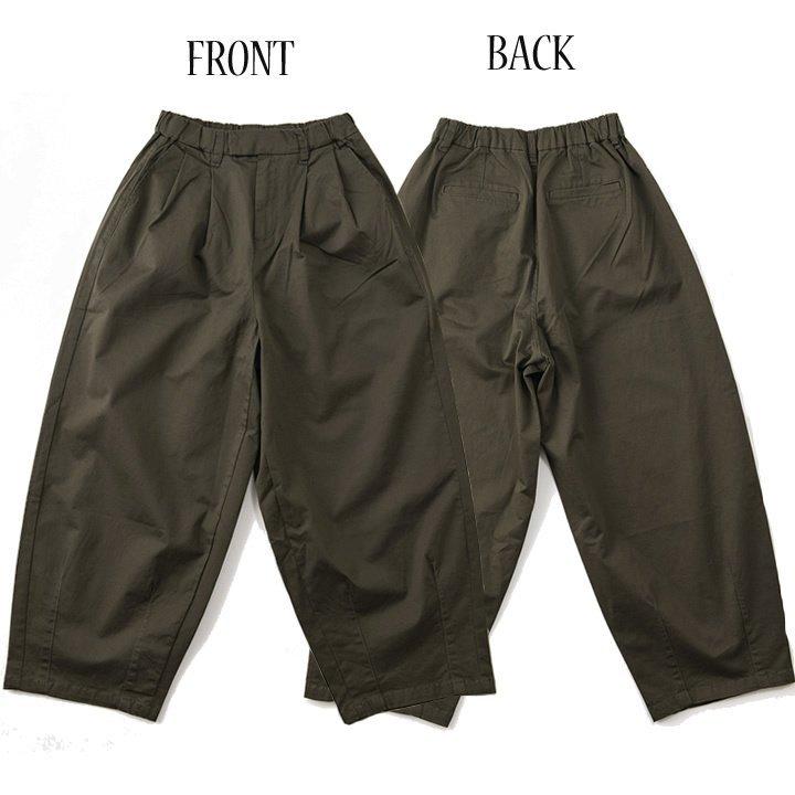 サーカスパンツ レディース 50代  きれいめ 大きいサイズ ワイドパンツ デニム チノボール チノパンツ コクーンパンツ ゆったり |  | 09