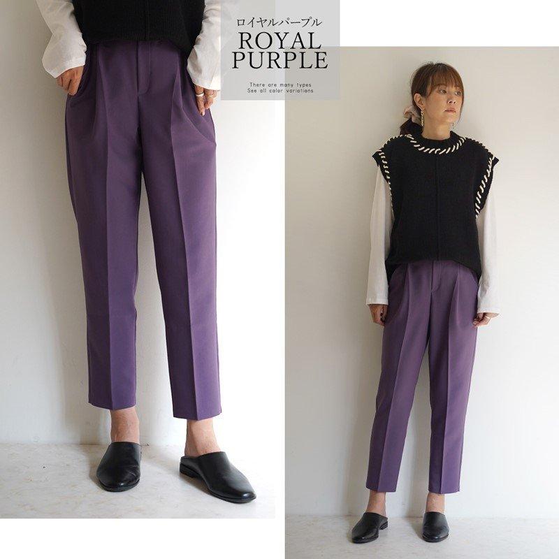 新品✨ADORE　2021年モデル　ウエストゴムテーパードパンツ　黒　38 大きいサイズ レディース テーパードパンツ 黒パンツ クロップド