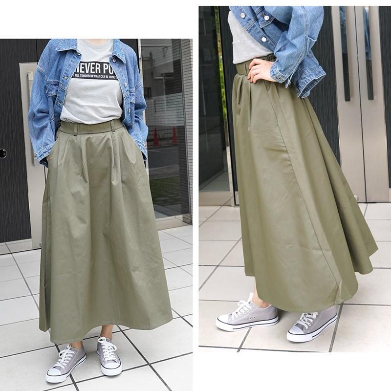 ロング スカート 春 チノスカート フレアスカート ボトムス レディース ロング丈 ツイルフレア  カラーチノ デニムマキシスカート マキシ丈 |  | 04