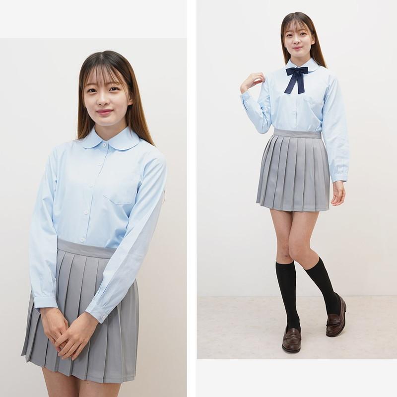 スクールシャツ 女子 長袖 制服 シャツ スクール 白シャツ 高校生 女子高生 JK ブラウス ビジネス オフィス ワイシャツ フォーマル 安心透けカット |  | 10