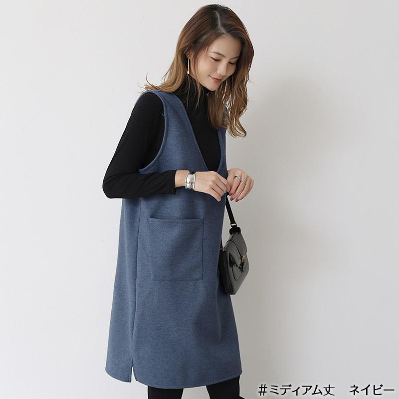 ジャンパースカート ロング 40代 50代 ジャンパースカート50代 大人 秋冬 vネック ウール調 低身長 膝丈 きれいめ ロング 大きいサイズ 深めｖネック ワンピース |  | 12