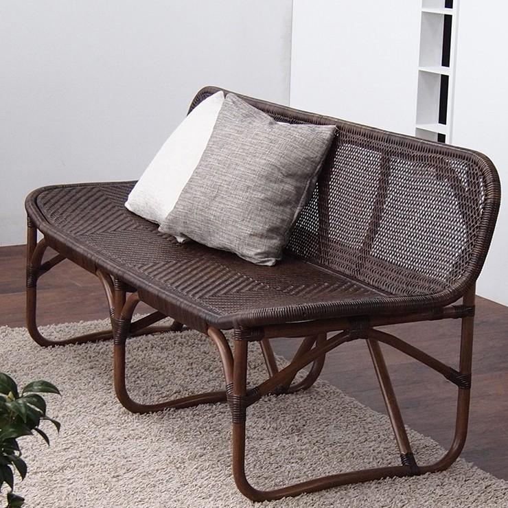 サンフラワーラタン 手編み カウチソファ C116KA W160×D60×H75 厳選
